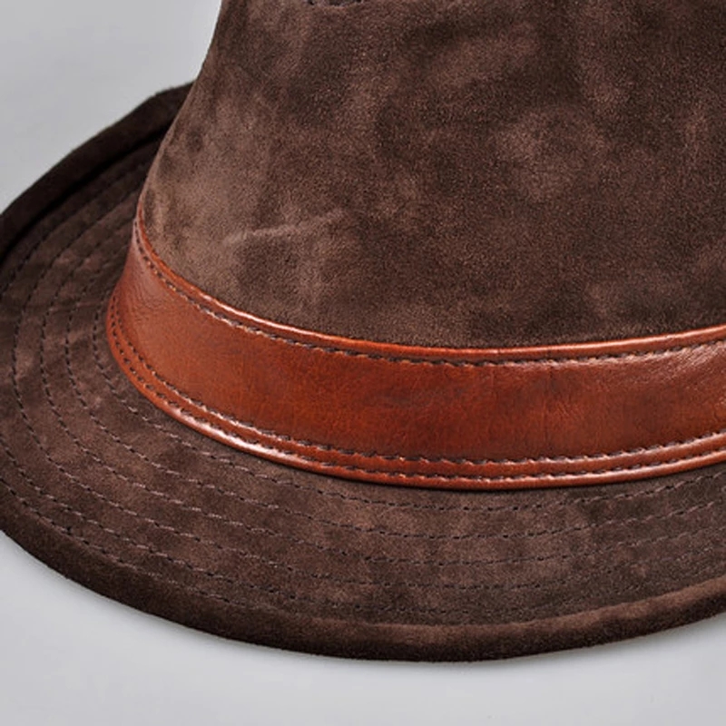 الرجال جلد طبيعي جلد البقر الم - مراجعة Leather Work Hat وسعره
