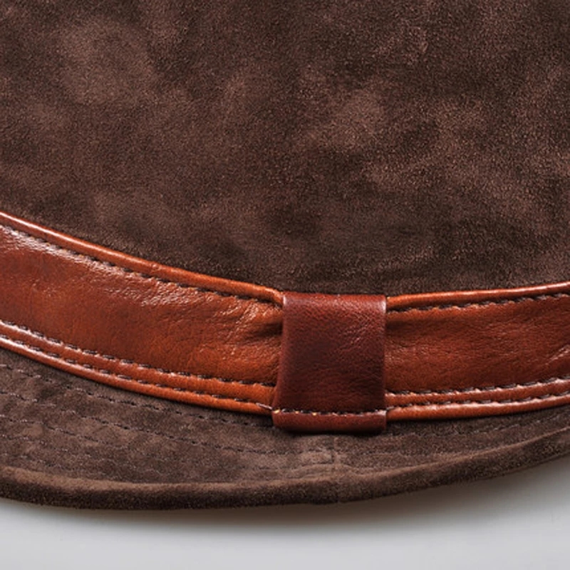 الرجال جلد طبيعي جلد البقر الم - مراجعة Leather Work Hat وسعره